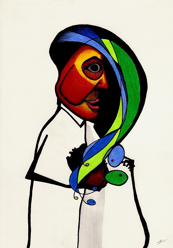 Graphite, coloured pencil on paper, 29.5 x 20.5 cm, 2012. © Kyriakos Papageorgiou