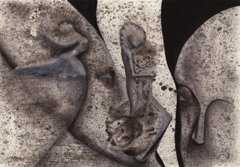 Graphite, coloured pencil, watercolour pencil on paper, 28 x 40 cm, 2012. © Kyriakos Papageorgiou