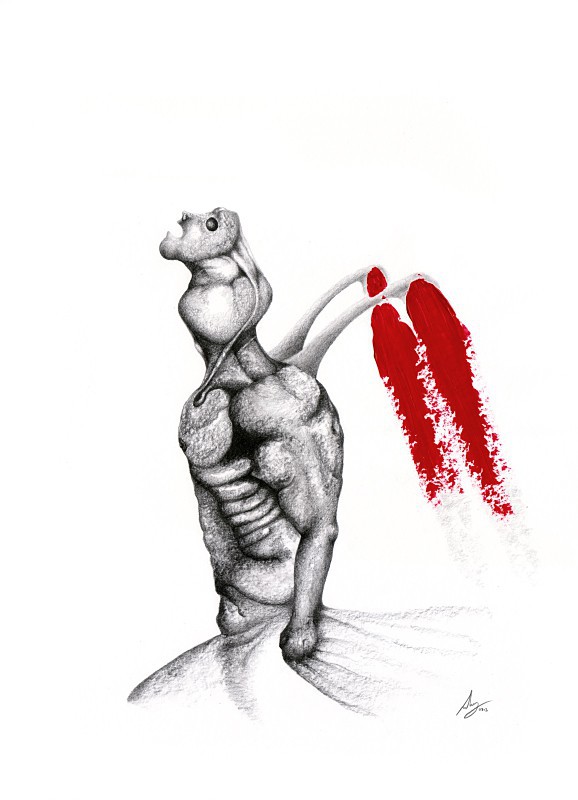 Graphite, acrylic on paper, 40 x 30 cm, 2013. © Kyriakos Papageorgiou