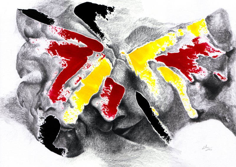 Graphite, acrylic on paper, 30 x 40 cm, 2013. © Kyriakos Papageorgiou