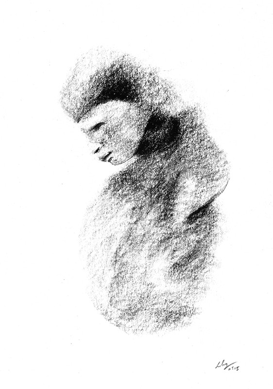 Charcoal on paper, 29.7 x 21 cm, 2015. © Kyriakos Papageorgiou