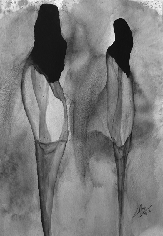 Graphite, watercolour pencil on paper, 28 x 20 cm, 2012. © Kyriakos Papageorgiou