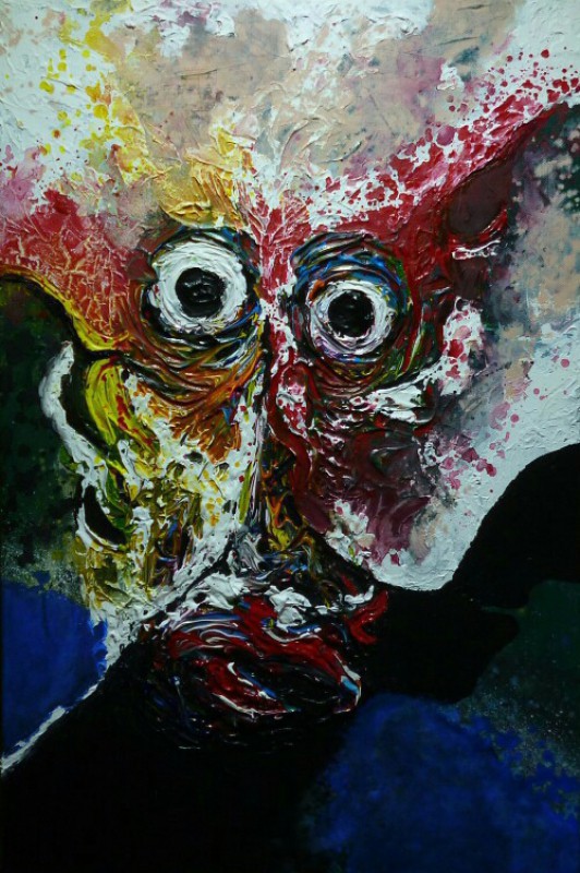 Acrylic, watercolour on canvas, 60 x 40 cm, 2013. © Kyriakos Papageorgiou