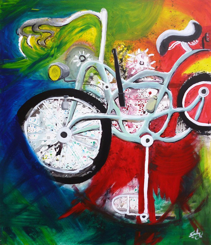 Graphite, acrylic, coloured pencil, watercolour pencil on canvas, 140 x 120 cm, 2014. © Kyriakos Papageorgiou