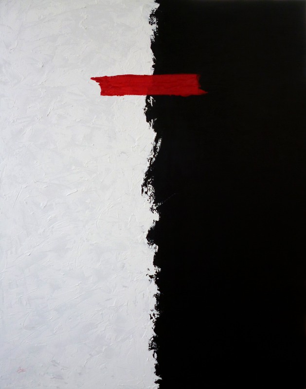 Acrylic, paper tape on canvas, 100 x 80 cm, 2014. © Kyriakos Papageorgiou