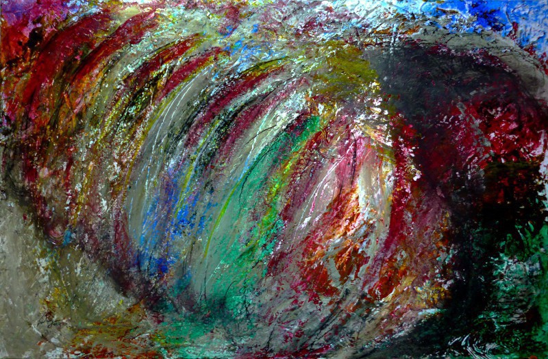 Acrylic, watercolour pencil on melamine, 26 x 40 cm, 2014. © Kyriakos Papageorgiou