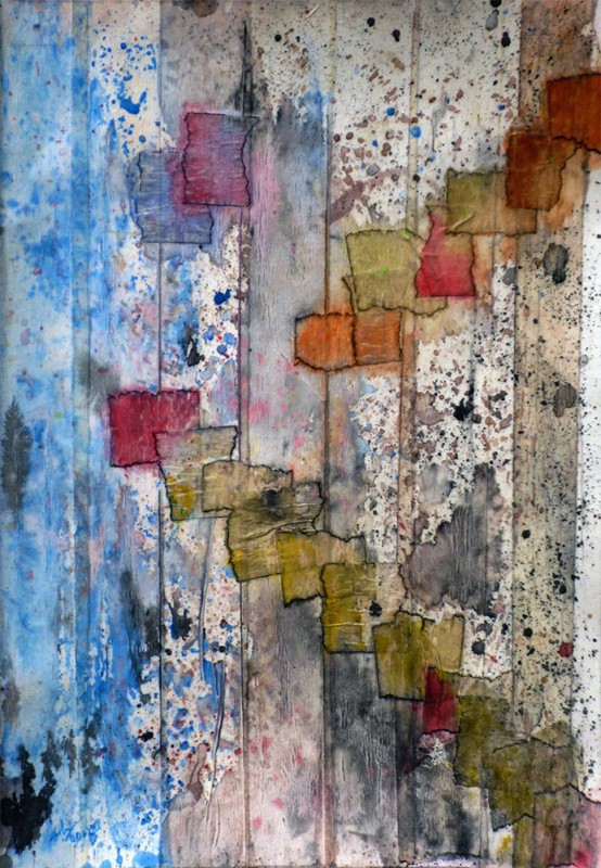 Μολύβι ακουαρέλας, χαρτοταινία σε χαρτί, 29.5 x 20.5 εκ, 2012. © Κυριάκος Παπαγεωργίου