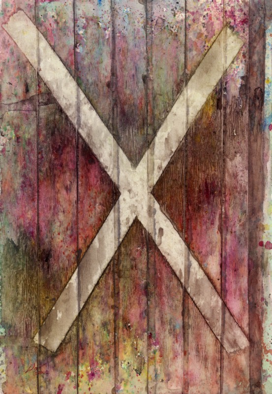 Μολύβι ακουαρέλας, χαρτοταινία σε χαρτί, 29.5 x 20.5 εκ, 2012. © Κυριάκος Παπαγεωργίου