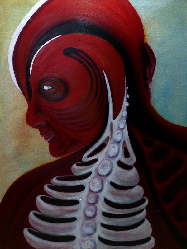 Ακρυλικό, ακουαρέλα σε καμβά, 80 x 60 εκ, 2014. © Κυριάκος Παπαγεωργίου