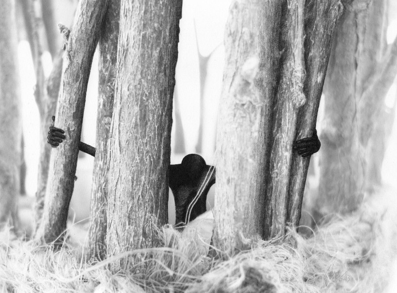 Graphite, printed photograph 2013. © Kyriakos Papageorgiou