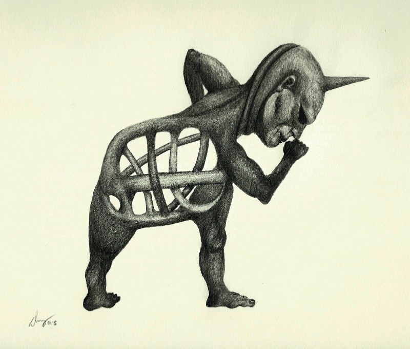 Γραφίτης σε χαρτί, 2015. © Κυριάκος Παπαγεωργίου