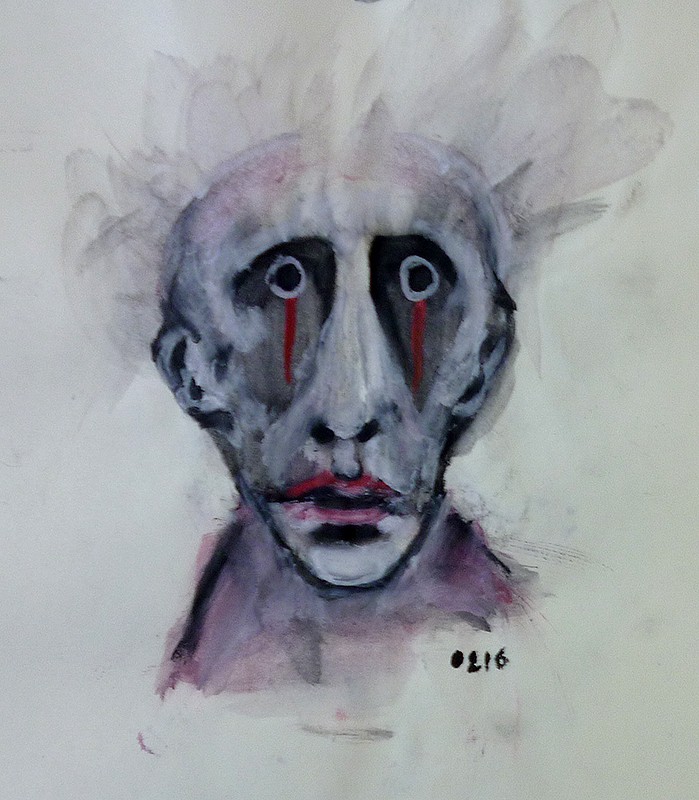 Μολύβι ακουαρέλας σε χαρτί, 2016. © Κυριάκος Παπαγεωργίου