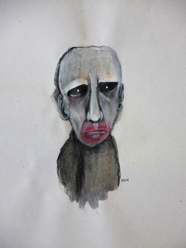 Μολύβι ακουαρέλας σε χαρτί, 2016. © Κυριάκος Παπαγεωργίου